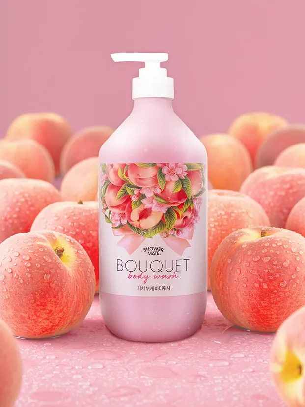 SHOWERMATE Bouquet Body Wash 1000ml - Peach